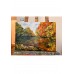 Autumn landscape, Aydar river - original, oil paints on canvas - artist Marina Stognieva